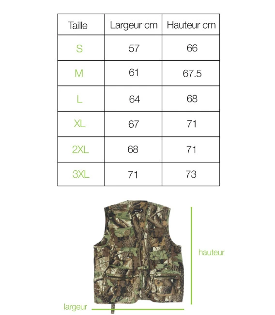 Gilet Multipoches Chasse Camouflage 4 Gilet Multipoches Chasse Camouflage – Image 2