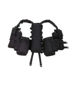 Gilet Tactique Noir Multipoches