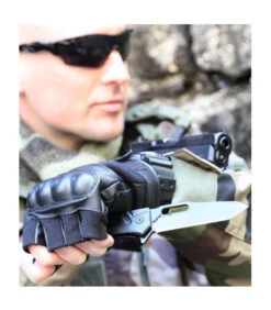 Mitaines D'intervention Cuir Coquées -Militaire Équipement Magasin Mitaines militaire d intervention en cuir coquees 2