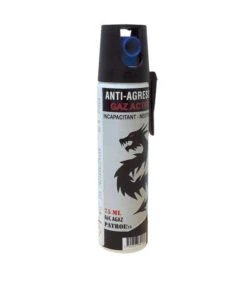 Bombe Lacrymogène Aérosol Anti Agression Gaz CS 75 ML