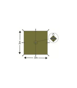 Bâche Tarp Extrême Woodland 300 X 300 Cm -Militaire Équipement Magasin bache tarp extreme woodland 300 x 300 cm 3