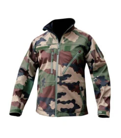 Blouson Imperméable Softshell 3 Couches Imprimé Camouflage CE