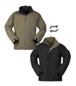 Blouson Polaire Réversible Grand Froid Kaki/noir