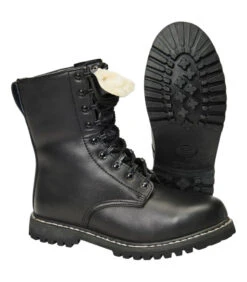 Botte Coquée Fourrée En Cuir Homme Brandit