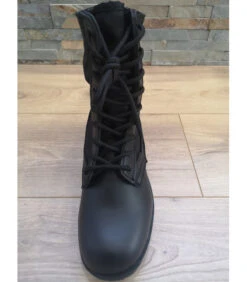 Chaussures Panama Noire En Cuir Homme -Militaire Équipement Magasin chaussures panama noire en cuir 2