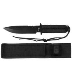 Couteau Combat Noir Poignée De Parachute