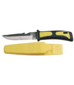 Couteau De Plongée, Holster De Cuisse, Jaune-noir