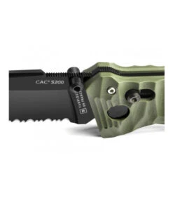 Couteau De Poche Cac® S200 Serration G10 Vert Olive -Militaire Équipement Magasin couteau de poche cac s200 serration g10 vert olive 5