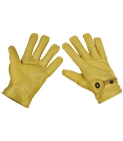 Gants "western", Beige, Cuir, Cordon, Fourrés