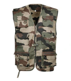 Gilet Reporter Militaire Multi-Poches Camouflage