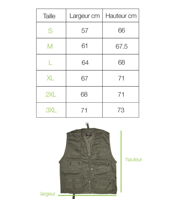 Gilet Multipoches Avec Doublure Maille Vert A. 4 Gilet Multipoches Avec Doublure Maille Vert A. – Image 2