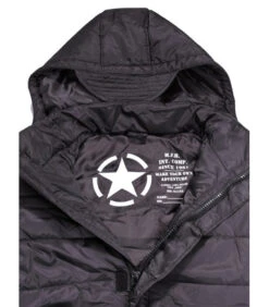 Gilet Noir Fourré Avec Capuche Amovible 9 Gilet Noir Fourré Avec Capuche Amovible -Militaire Équipement Magasin gilet noir fourre avec capuche amovible 2