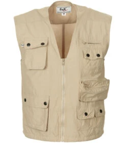 Gilet Outdoor, Beige, Microfibre