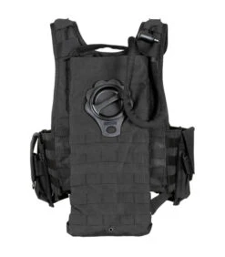 Gilet Tactique "Ranger" Noir Multi-poches Avec Système Molle -Militaire Équipement Magasin gilet ranger plusieurs poches noir syst modulaire 1