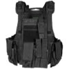 Gilet Tactique "Ranger" Noir Multi-poches Avec Système Molle -Militaire Équipement Magasin gilet ranger plusieurs poches noir syst modulaire