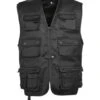 Gilet Reporter Militaire Multi-Poches Noir -Militaire Équipement Magasin gilet reporter multi poches noir