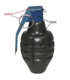 Grenade à Main, "MK 2", Kaki, Bois, Décoration -Militaire Équipement Magasin grenade a main mk 2 kaki bois decoration 1