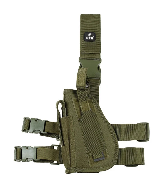 Holster, Kaki, Fix. Cuisse Et Ceint., Gauche 3 Holster, Kaki, Fix. Cuisse Et Ceint., Gauche