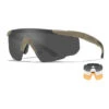 Lunettes De Protection Balistiques Saber Adv. Tan écrans Fumé/incolore/orange Wiley X -Militaire Équipement Magasin lunettes de protection balistiques saber adv tan ecrans fumeincoloreorange wiley x