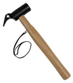 Maillet, Camping, Métal, Manche En Bois, Ca. 30 Cm