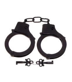 Menottes Noires Avec 2 Clefs