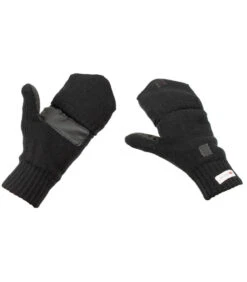 Mitaines Tricotés Noir En Thinsulate