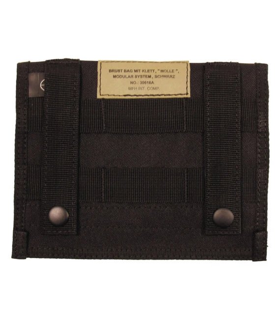 Poche Poitrine, Velcro, "MOLLE", Syst. Mod., Noir 4 Poche Poitrine, Velcro, "MOLLE", Syst. Mod., Noir – Image 2