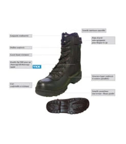 Rangers Chaussurescoquée Cuir Et Nylon 12 Rangers Chaussurescoquée Cuir Et Nylon -Militaire Équipement Magasin rangers chaussures coquee cuir et nylon noir 2