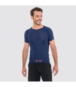T-shirt Percko® Manches Courtes Bleu Marine Pour Homme