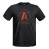 T-shirt Strong A10 Noir Logos Tan/rouge -Militaire Équipement Magasin t shirt strong a10 noir logos tanrouge