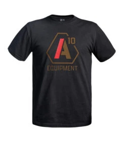 T-shirt Strong A10 Noir Logos Tan/rouge