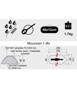 Tente Légère Freetime Mountain 1DLX 1 Place -Militaire Équipement Magasin tente legere freetime mountain 1dlx 1 place 3